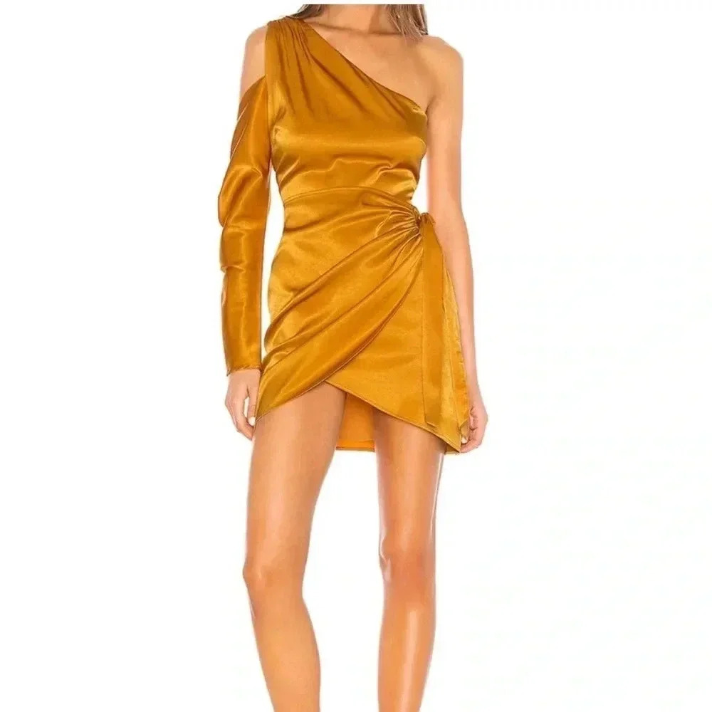Camila Coelho Stella mini dress in gold